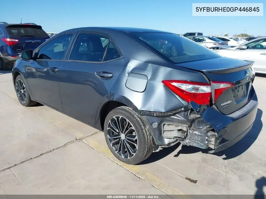 5YFBURHE0GP446845 2016 Toyota Corolla S Plus