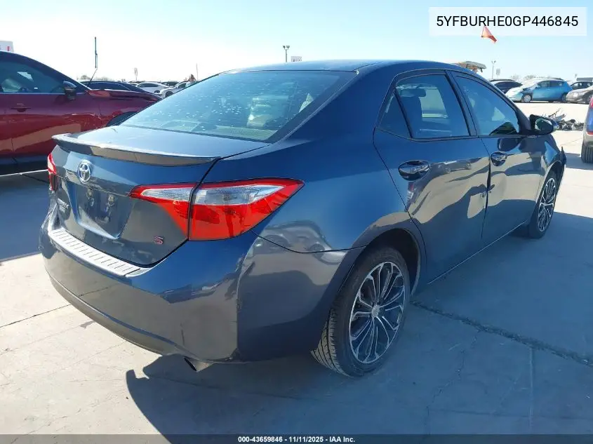 5YFBURHE0GP446845 2016 Toyota Corolla S Plus