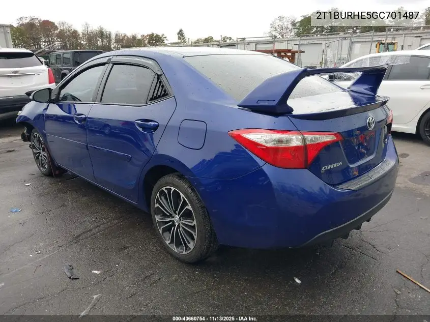 2T1BURHE5GC701487 2016 Toyota Corolla S Plus