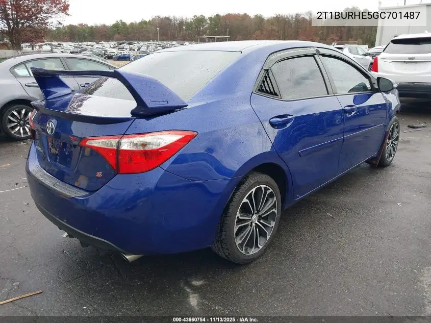 2T1BURHE5GC701487 2016 Toyota Corolla S Plus