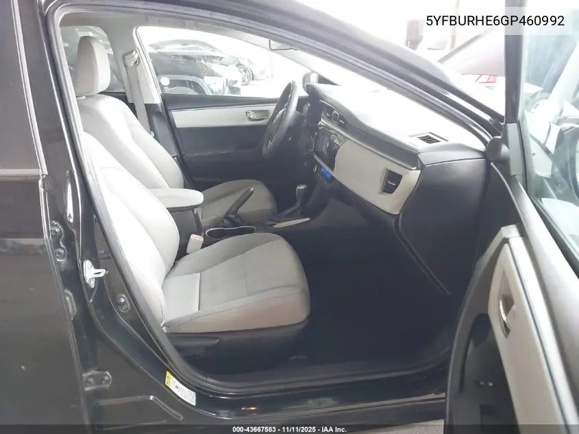 5YFBURHE6GP460992 2016 Toyota Corolla Le