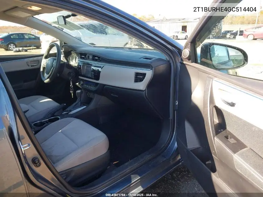 2T1BURHE4GC514404 2016 Toyota Corolla Le