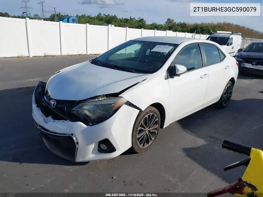 2T1BURHE3GC590079 2016 Toyota Corolla S Plus