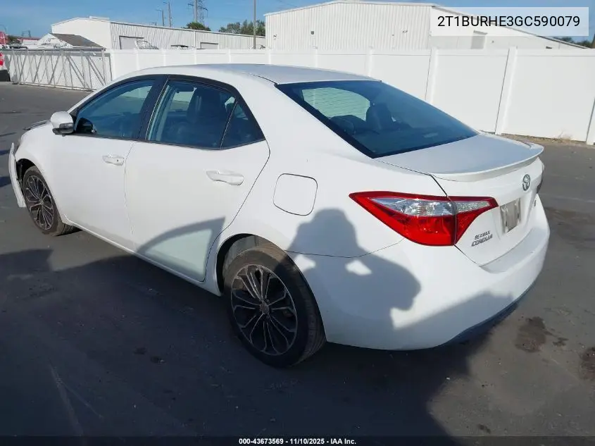 2T1BURHE3GC590079 2016 Toyota Corolla S Plus