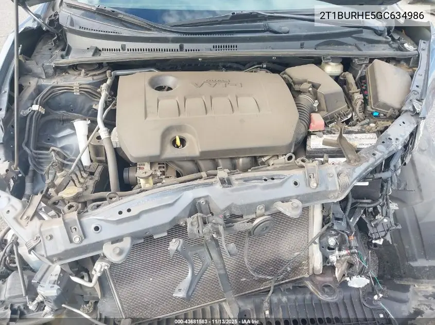 2T1BURHE5GC634986 2016 Toyota Corolla S Plus