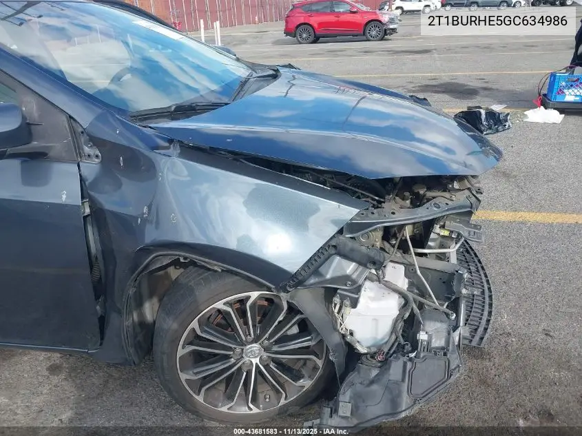 2T1BURHE5GC634986 2016 Toyota Corolla S Plus