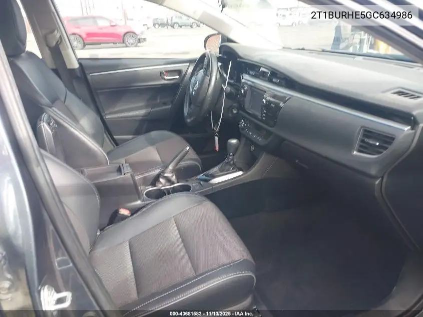 2T1BURHE5GC634986 2016 Toyota Corolla S Plus