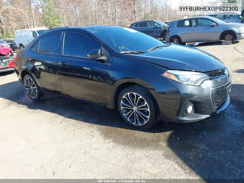 5YFBURHEXGP522300 2016 Toyota Corolla S Plus