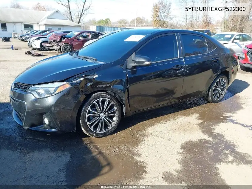 5YFBURHEXGP522300 2016 Toyota Corolla S Plus