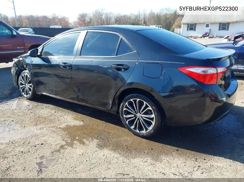 5YFBURHEXGP522300 2016 Toyota Corolla S Plus
