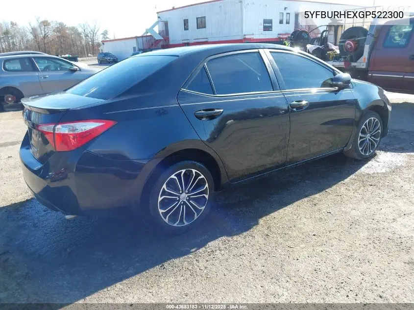5YFBURHEXGP522300 2016 Toyota Corolla S Plus