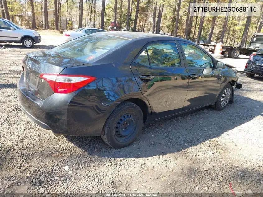 2T1BURHE2GC688116 2016 Toyota Corolla L