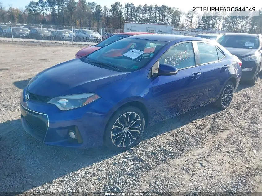 2T1BURHE6GC544049 2016 Toyota Corolla S Plus