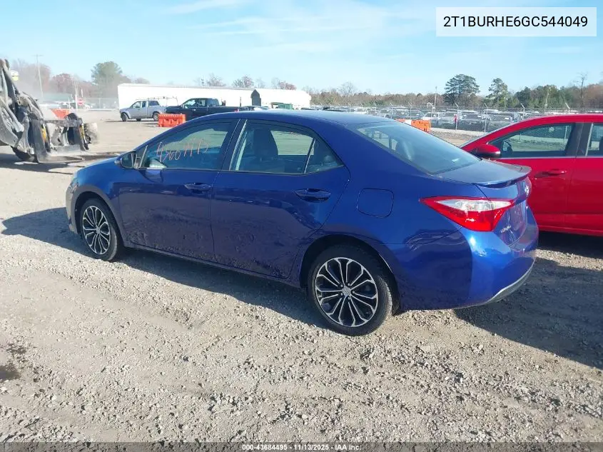 2T1BURHE6GC544049 2016 Toyota Corolla S Plus