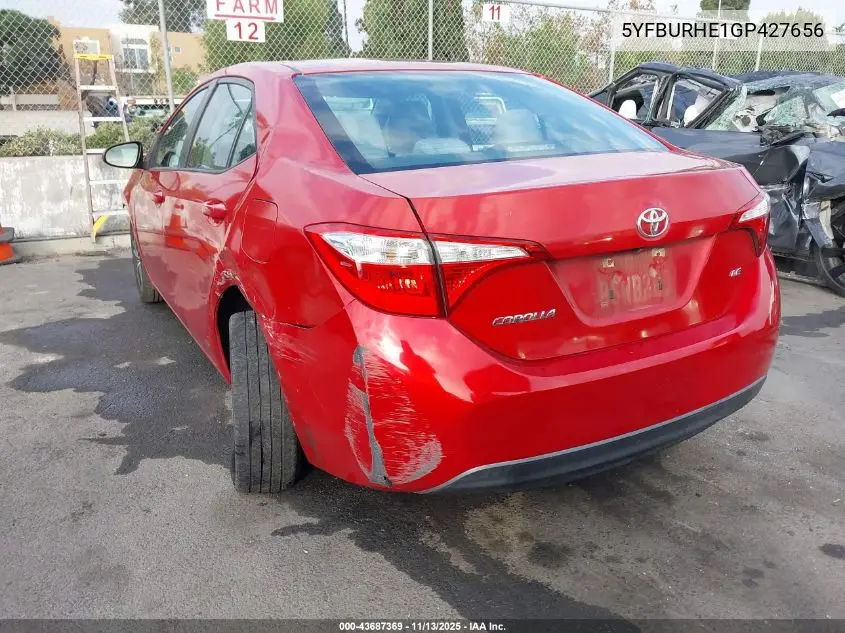 5YFBURHE1GP427656 2016 Toyota Corolla Le Plus