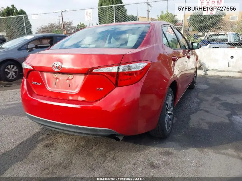 5YFBURHE1GP427656 2016 Toyota Corolla Le Plus
