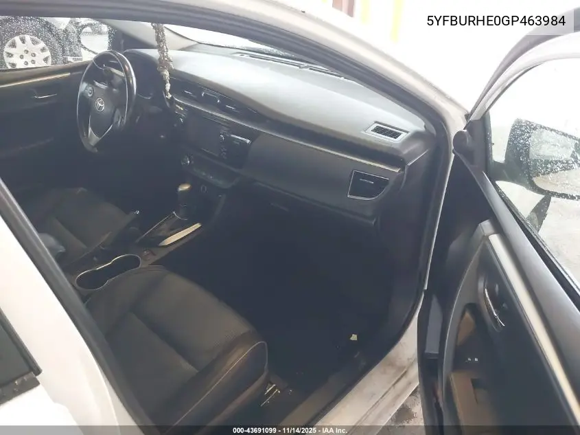 5YFBURHE0GP463984 2016 Toyota Corolla S Plus