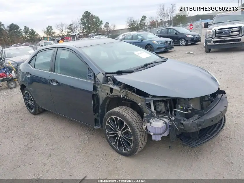 2T1BURHE3GC602313 2016 Toyota Corolla S Plus