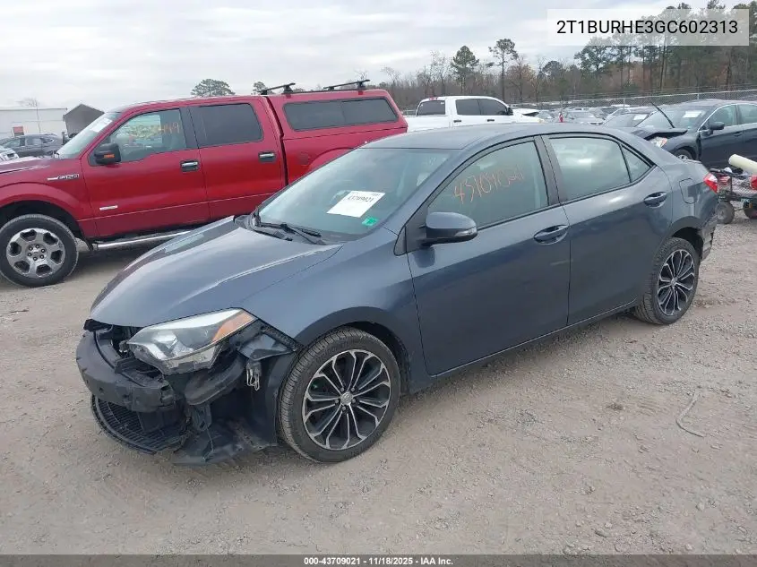 2T1BURHE3GC602313 2016 Toyota Corolla S Plus