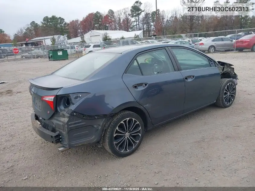 2T1BURHE3GC602313 2016 Toyota Corolla S Plus