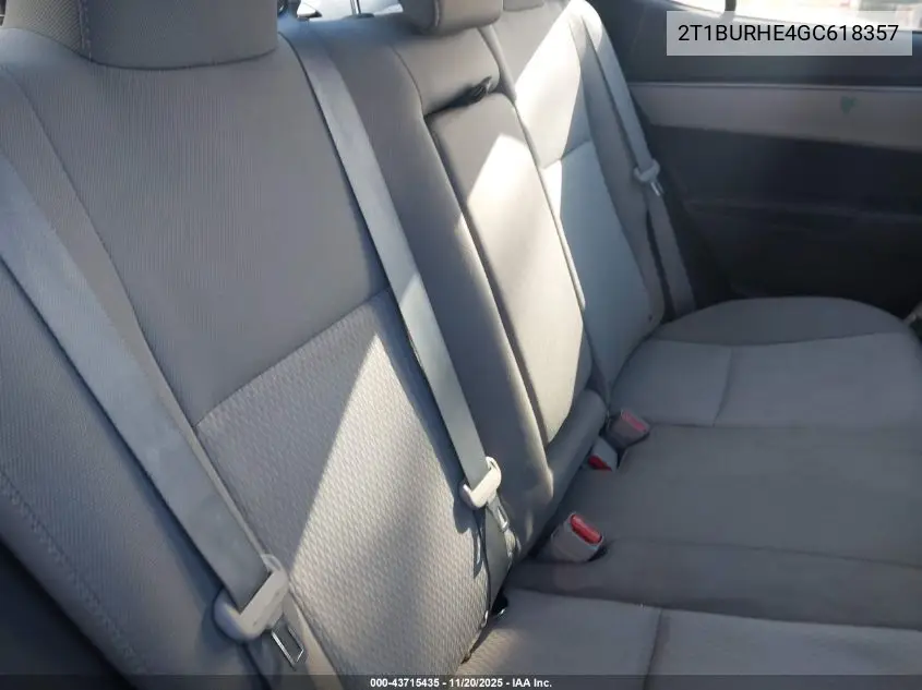 2T1BURHE4GC618357 2016 Toyota Corolla Le