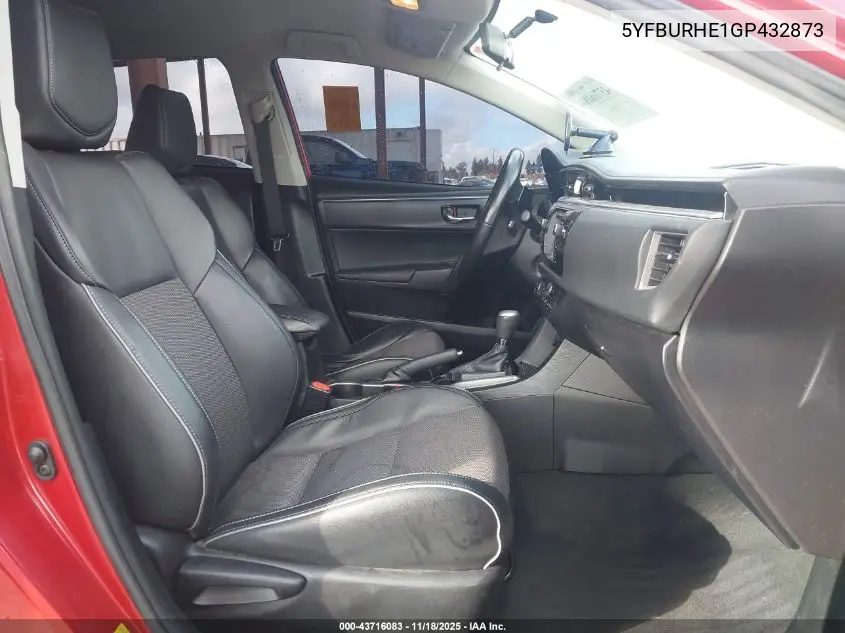 5YFBURHE1GP432873 2016 Toyota Corolla S Plus