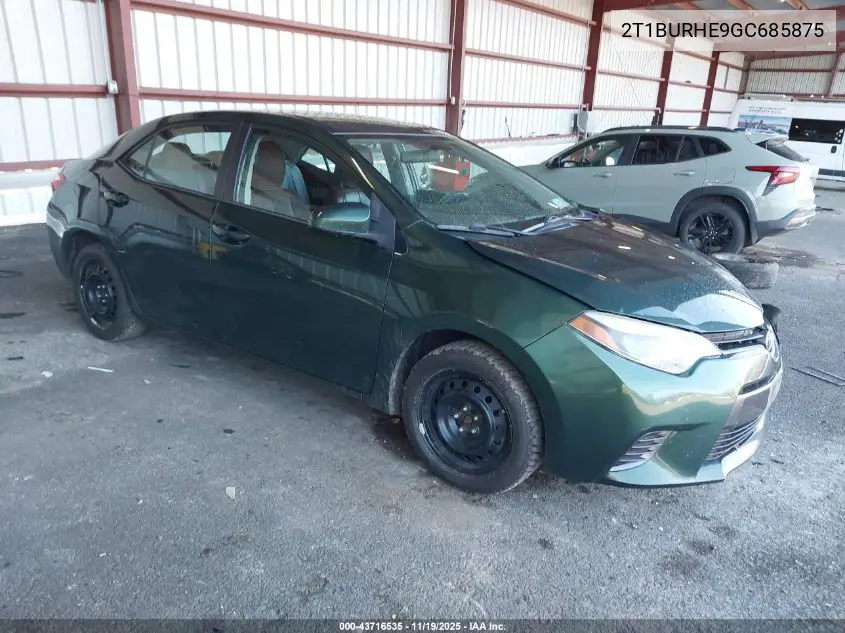 2T1BURHE9GC685875 2016 Toyota Corolla Le