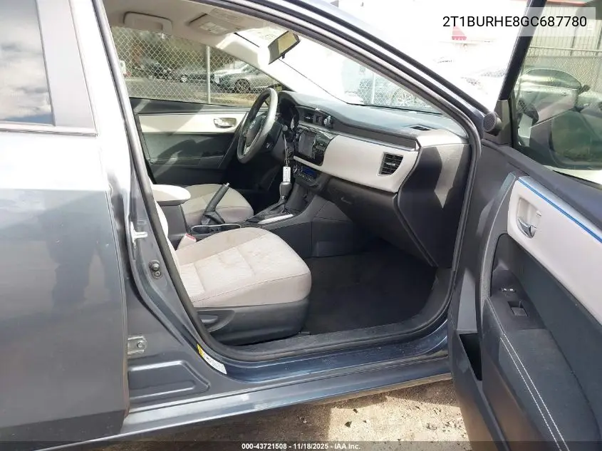 2T1BURHE8GC687780 2016 Toyota Corolla Le Plus