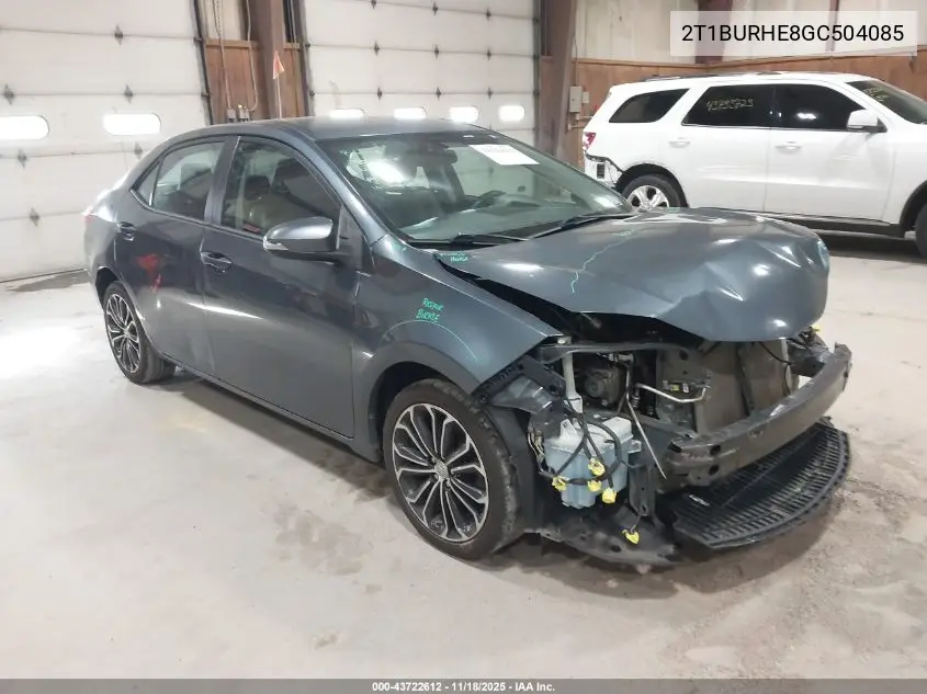 2T1BURHE8GC504085 2016 Toyota Corolla S Plus