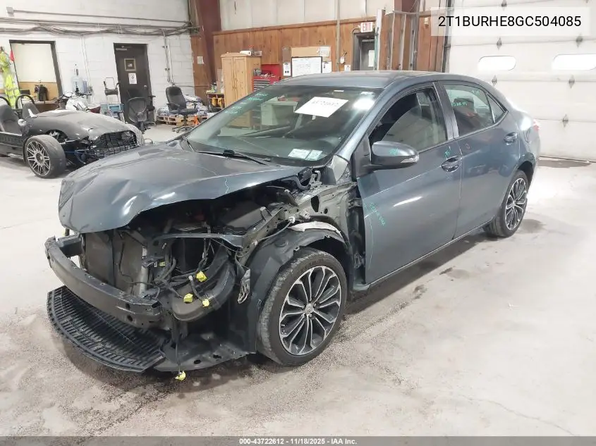 2T1BURHE8GC504085 2016 Toyota Corolla S Plus
