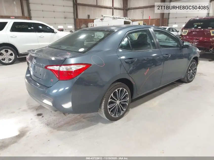 2T1BURHE8GC504085 2016 Toyota Corolla S Plus