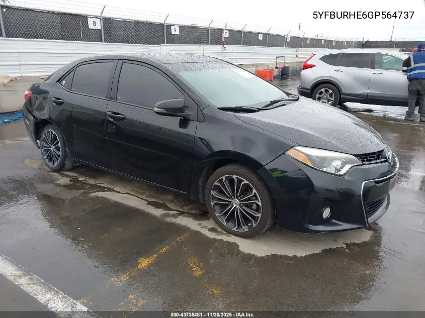 5YFBURHE6GP564737 2016 Toyota Corolla S Plus