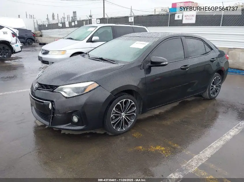 5YFBURHE6GP564737 2016 Toyota Corolla S Plus