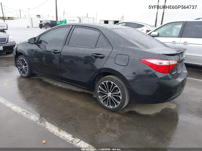 5YFBURHE6GP564737 2016 Toyota Corolla S Plus