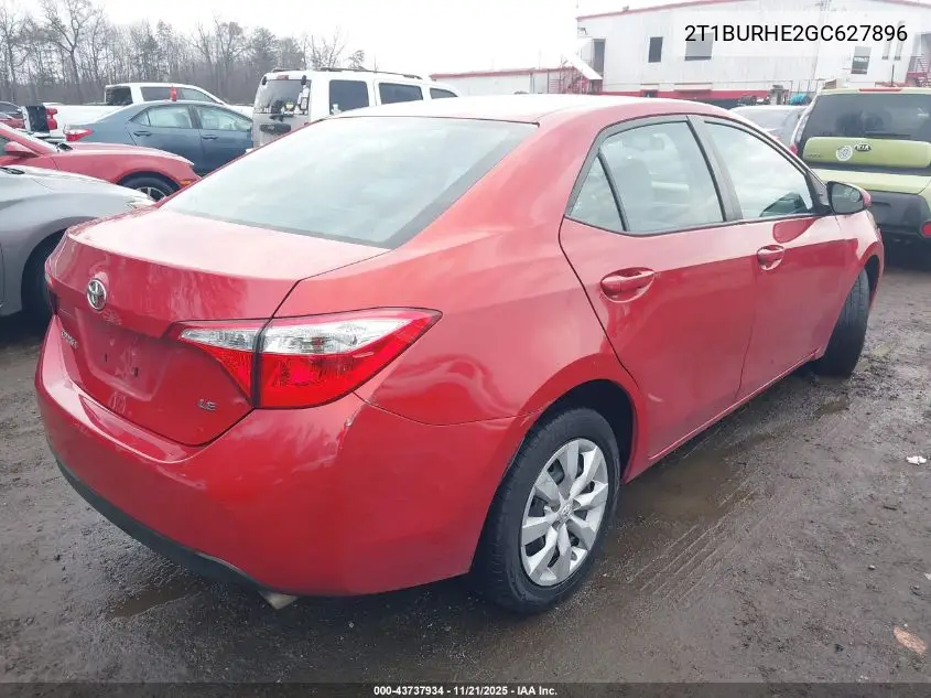 2T1BURHE2GC627896 2016 Toyota Corolla Le