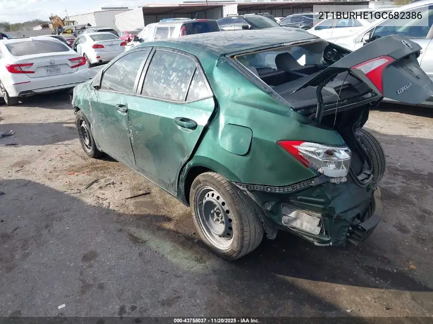 2T1BURHE1GC682386 2016 Toyota Corolla Le