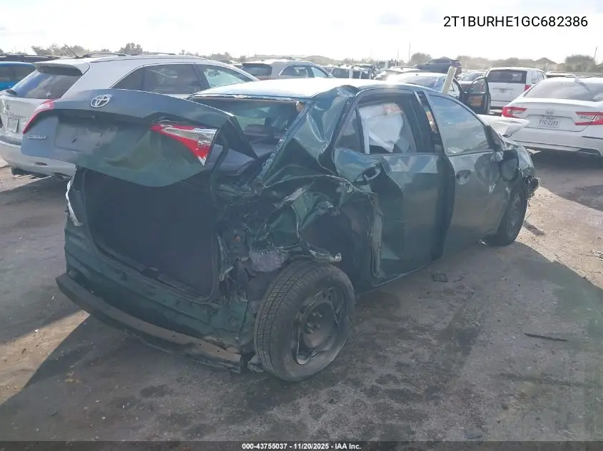 2T1BURHE1GC682386 2016 Toyota Corolla Le