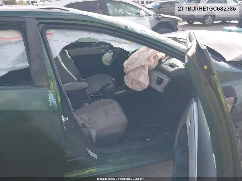 2T1BURHE1GC682386 2016 Toyota Corolla Le