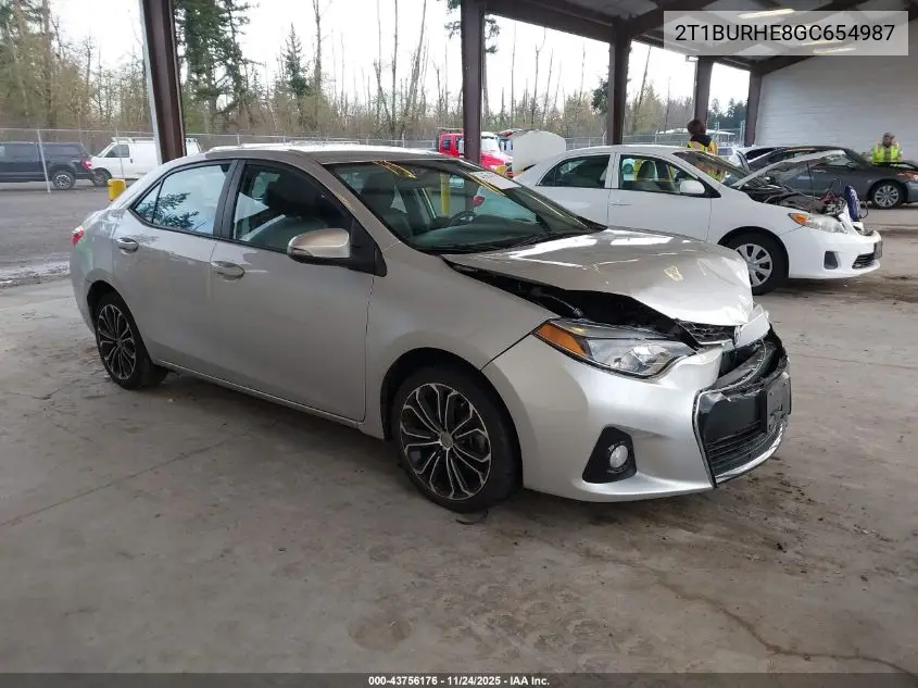 2T1BURHE8GC654987 2016 Toyota Corolla S Plus