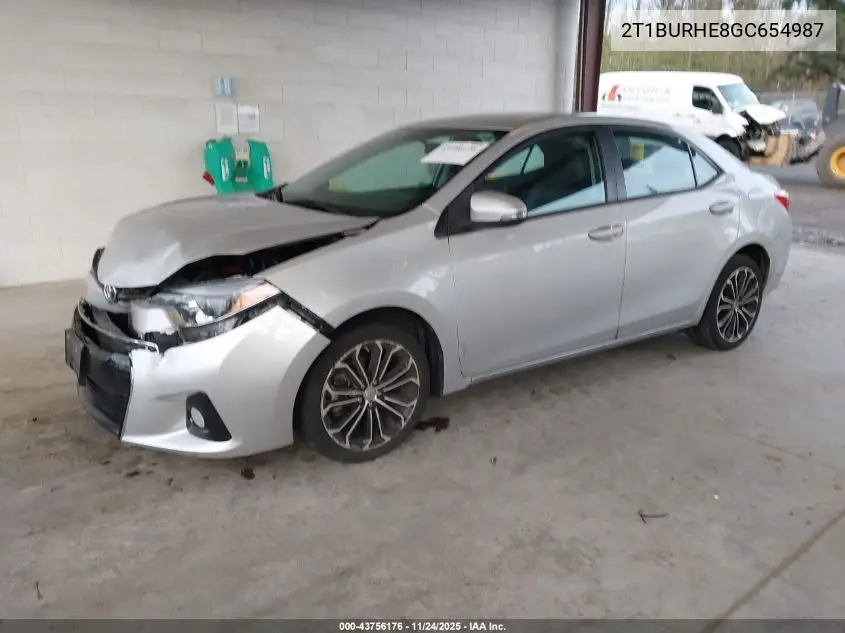 2T1BURHE8GC654987 2016 Toyota Corolla S Plus
