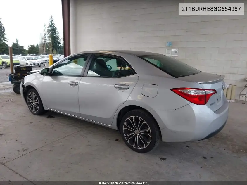 2T1BURHE8GC654987 2016 Toyota Corolla S Plus