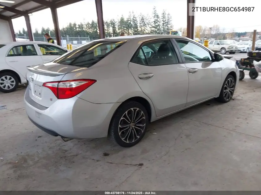 2T1BURHE8GC654987 2016 Toyota Corolla S Plus