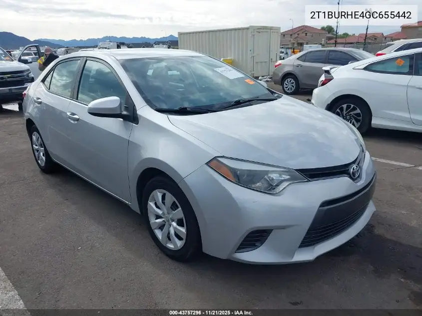 2T1BURHE4GC655442 2016 Toyota Corolla Le