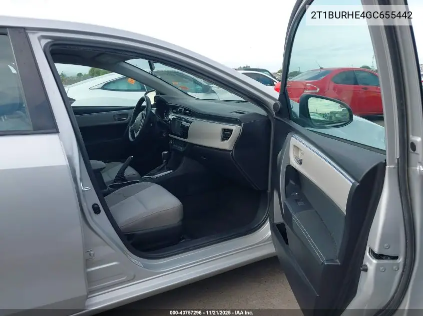 2T1BURHE4GC655442 2016 Toyota Corolla Le
