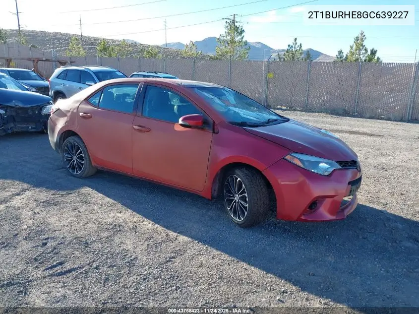 2T1BURHE8GC639227 2016 Toyota Corolla S Plus