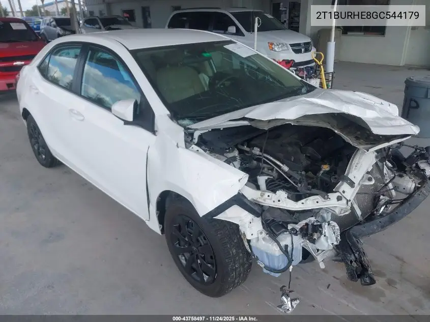 2T1BURHE8GC544179 2016 Toyota Corolla Le