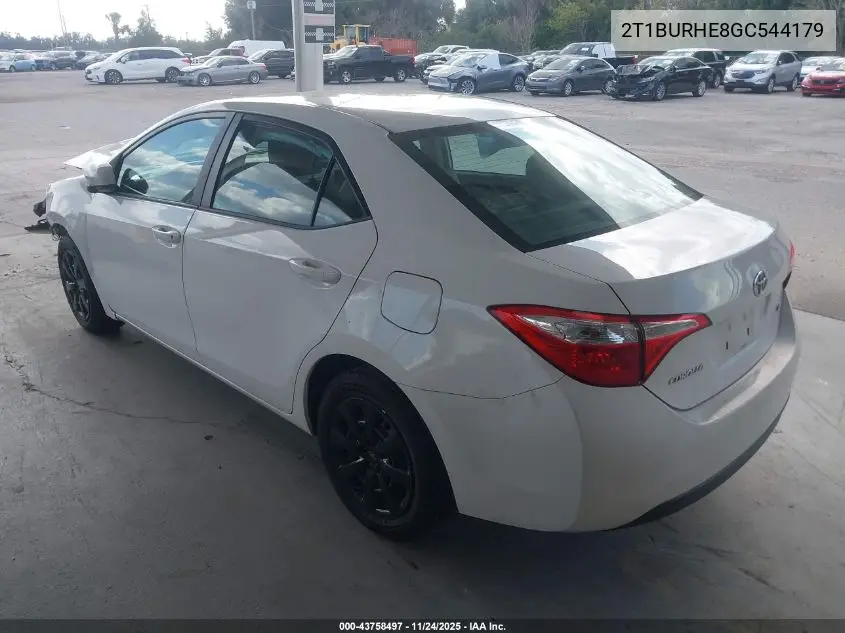 2T1BURHE8GC544179 2016 Toyota Corolla Le