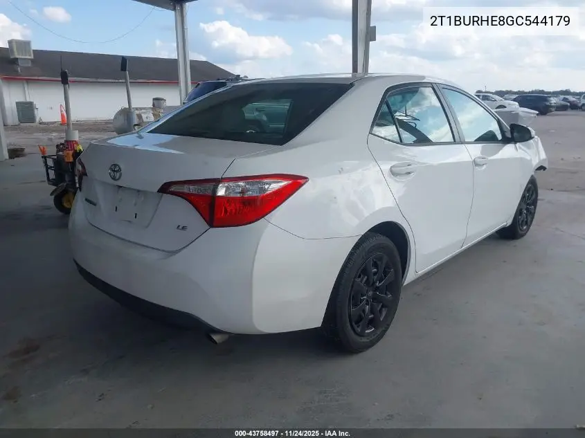 2T1BURHE8GC544179 2016 Toyota Corolla Le