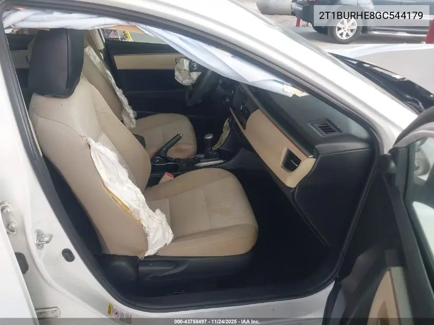 2T1BURHE8GC544179 2016 Toyota Corolla Le