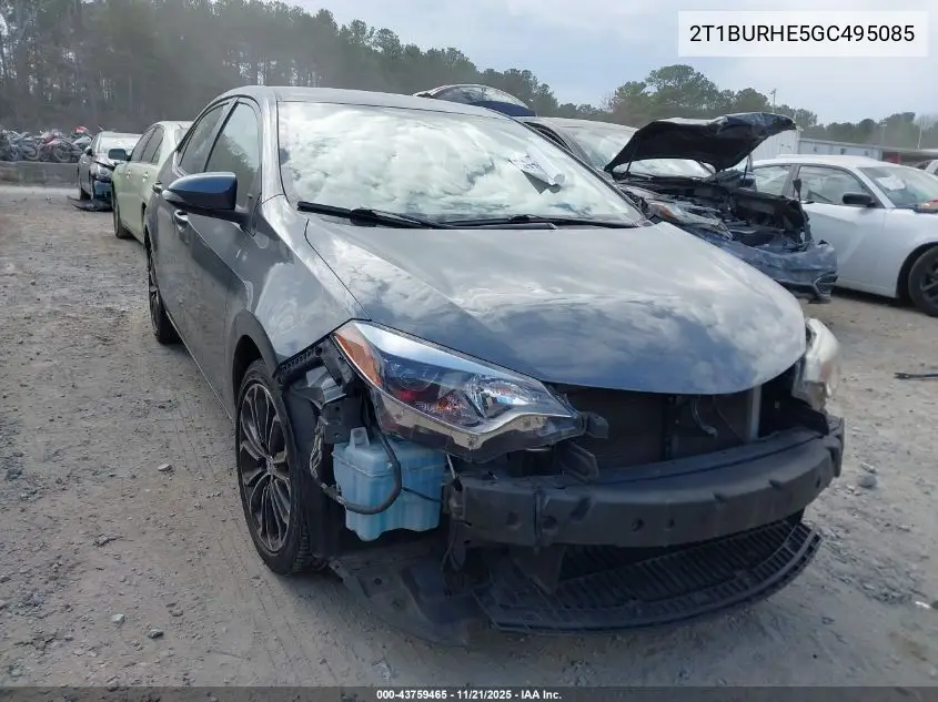 2T1BURHE5GC495085 2016 Toyota Corolla L
